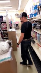 Husband Has a Unique Way of Testing Pillows