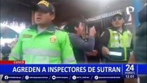 Cusco: vándalos agreden vehículo de Sutran donde se trasladaban inspectores