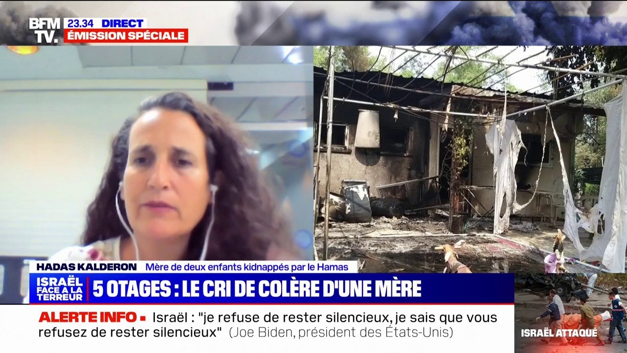 Hadas Kalderon, mère de deux enfants kidnappés par le Hamas: "Qui va ramener mes enfants ? Il faut que je me batte pour eux, que je crie pour eux"