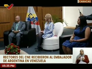 Rectores del CNE intercambiaron experiencias en materia electoral con el Embajador de Argentina