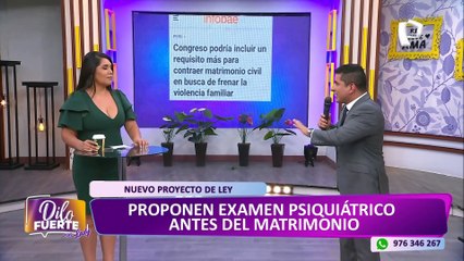 Reacción de la ciudadanía sobre ley que propone examen psiquiátrico antes del matrimonio