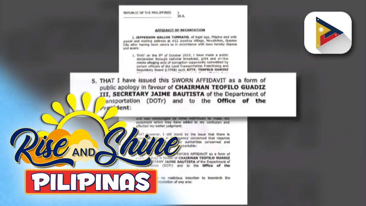 DOTr Sec. Bautista, itinanggi na sangkot siya sa korapsyon at nagbabala na kakasuhan ang mga naninira sa kanya