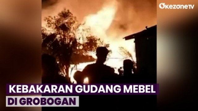 Diduga Korsleting Listrik, 2 Gudang Mebel di Grobogan Ludes Terbakar