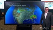 Storms likely to cause travel issues across swaths of the US this Thursday