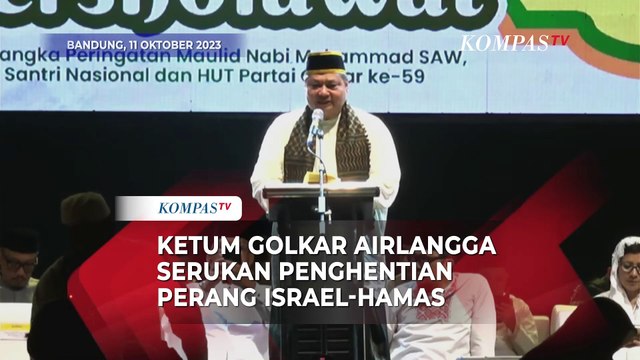 Ketum Golkar Airlangga Hartarto Serukan Penghentian Perang Israel-Hamas