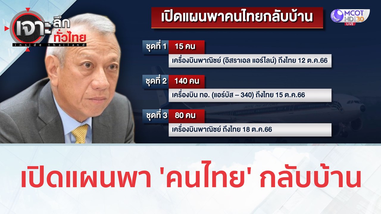 เปิดแผนพา 'คนไทย' กลับบ้าน (11 ต.ค. 66) | เจาะล...