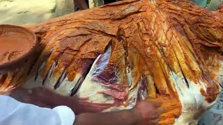 200 KG WHOLE BEEF ROAST - 4 Hours Roasting a Whole Buffalo in Tandoor - Beef Mandhi - Village Food