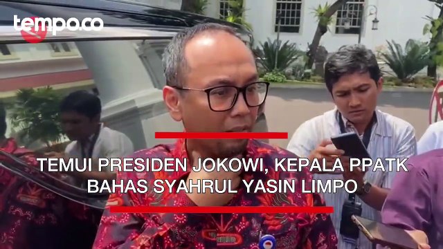 Temui Presiden Jokowi, Kepala PPATK Bahas Suahrul Yasin Limpo