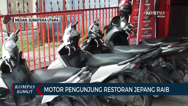 CCTV Saat Pelaku Pencurian Motor Beraksi di Parkiran Restoran Jepang di Medan