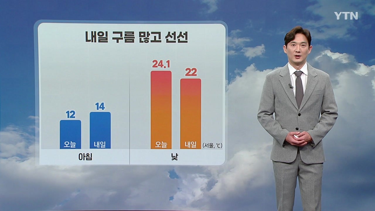 [날씨] 내일 구름 많고 선선...모레 전국 곳곳에 비 / YTN