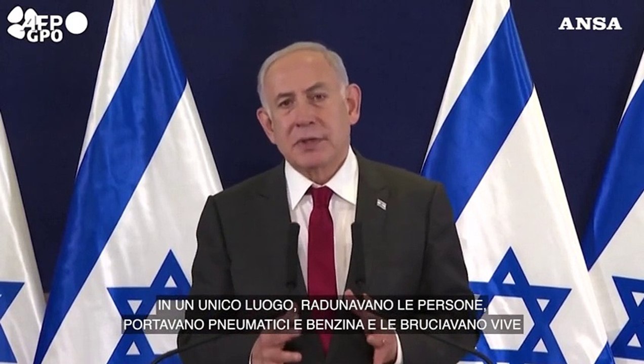 Israele, Netanyahu: "Ogni membro di Hamas e' un uomo morto"