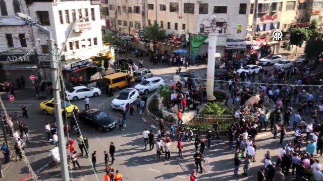 İsrail'in hastane saldırısı Batı Şeria'da protesto edildi