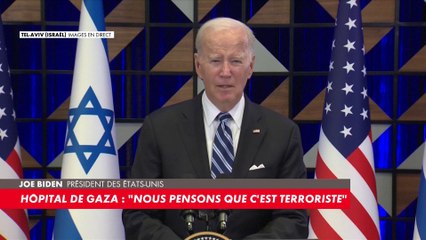 Joe Biden en Israël : «On ne peut pas laisser les terroristes gagner»