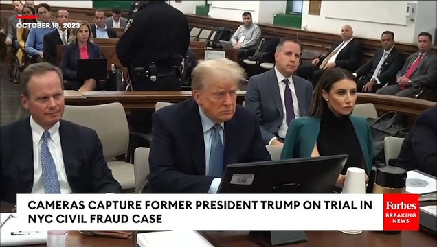 WATCH: Cameras Get A Brief Peek Inside Courtroom Where Trump Faces NYC Civil Fraud Trial Charges