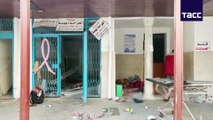 La agencia rusa TASS publica un vídeo del interior del hospital de Gaza tras la explosión