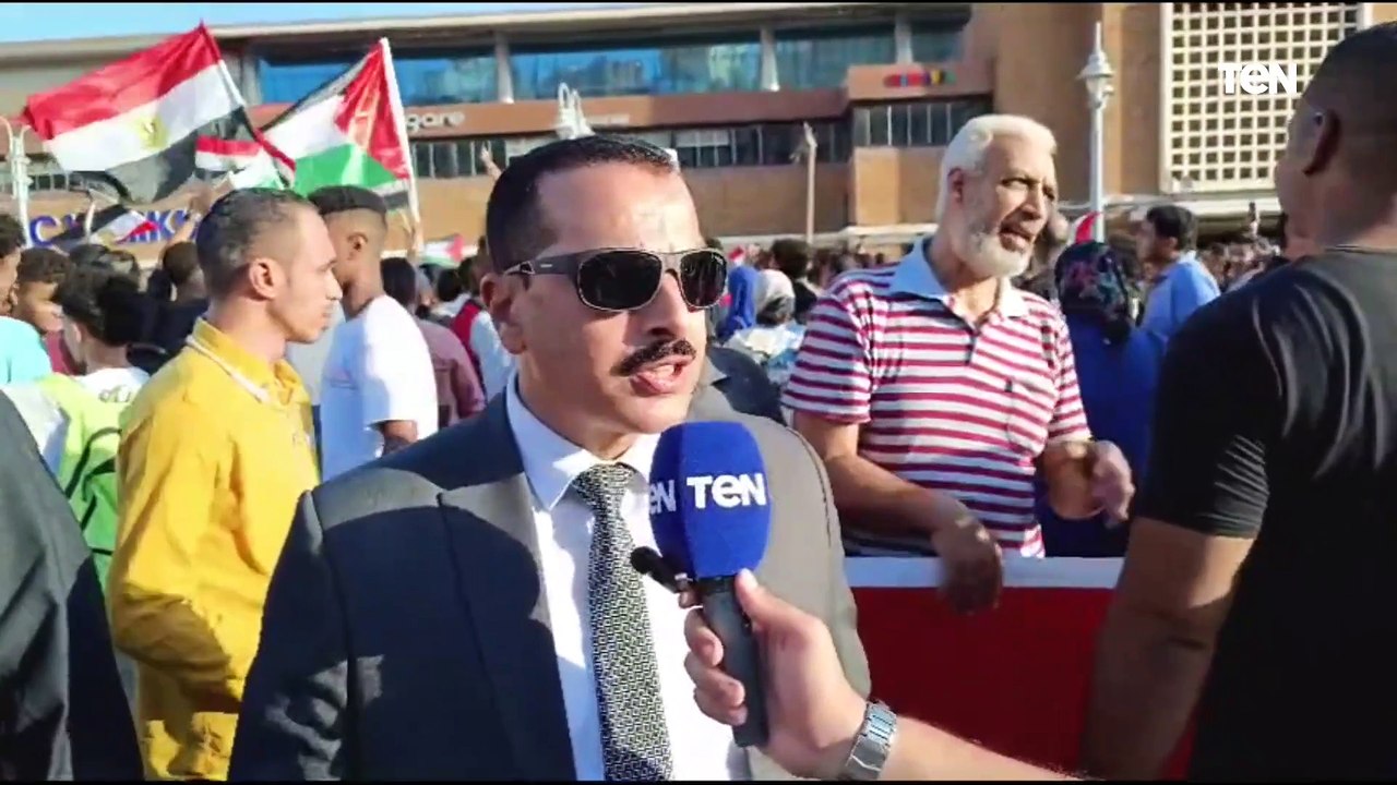 وقفة بمحافظة الإسكندرية لتأييد القضية الفلسطينية ودعم جهود السيد الرئيس لحل القضية وإدخال المساعدات