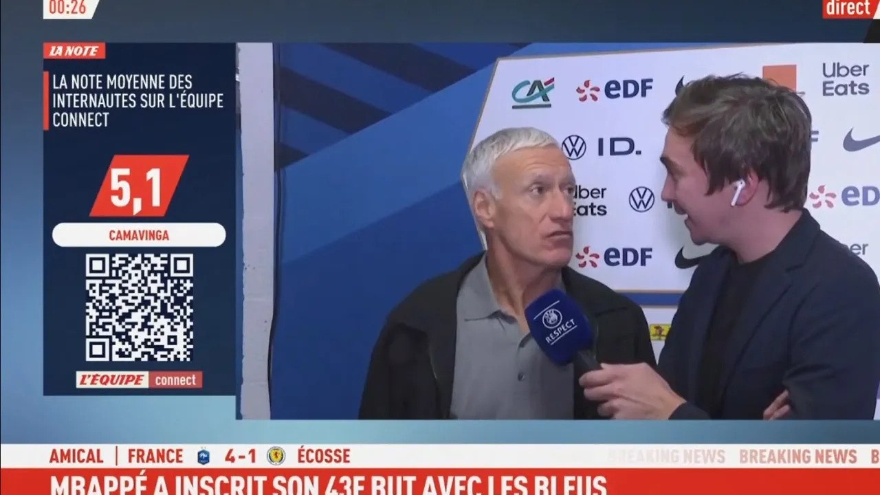« De quel droit ? » : Didier Deschamps recadre sévèrement un journaliste au sujet d'un joueur