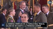 La sonrisa cómplice de la Familia Real tras el saludo de un cadete a la princesa Leonor