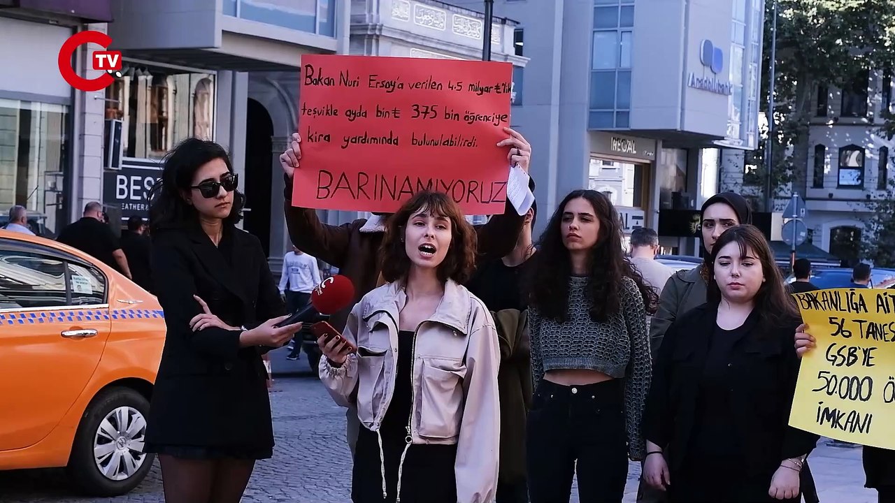 Öğrenciler isyan etti! "Barınamıyoruz" dediler Kültür Bakanlığı'nın önüne gittiler