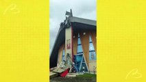 Chuva destruição em igreja de Ponta Grossa