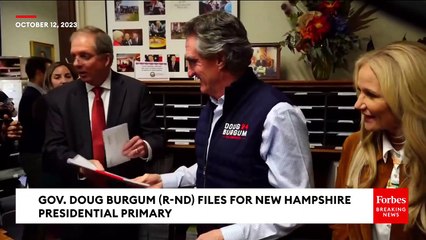North Dakota Governor Doug Burgum Files For New Hampshire Presidential Primary