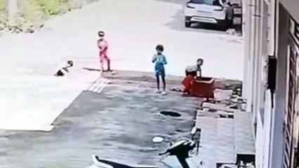 Three and a half year old brother saved one and a half year old sister from death