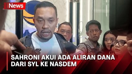 NasDem Jelaskan Aliran Dana dari Syahrul Yasin Limpo, Sahroni Sumbangan Bencana Alam