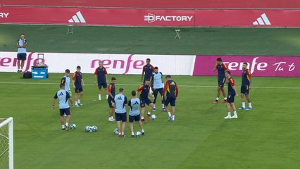 Spain training ahead of crucial qualifier against group leaders Scotland