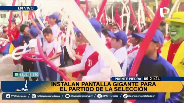 Puente Piedra vive la pasión por la Bicolor: instalan pantalla gigante para el partido de Perú vs. Chile