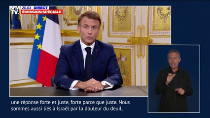 Israël: Emmanuel Macron annonce que "13 de nos compatriotes sont morts"  et 17 "enfants et adultes" sont disparus