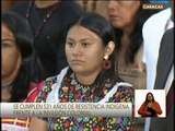 Ministra del P. P para los Pueblos Indígenas, Clara Vidal: Estamos aquí por amor a nuestra patria
