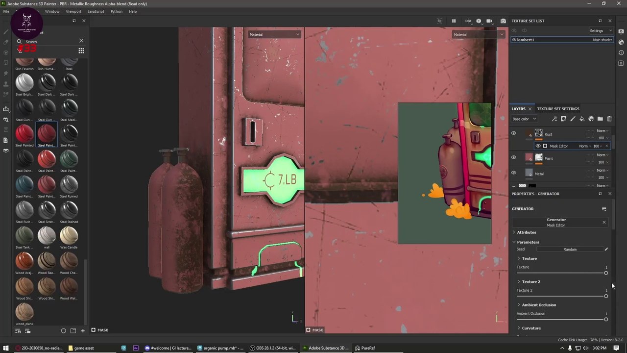 Autodesk Maya Lecture 15 - Petrol Pump Asset Texturing Part 2 | Hastar Creations