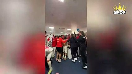 A Milli Takım'ın galibiyet coşkusu