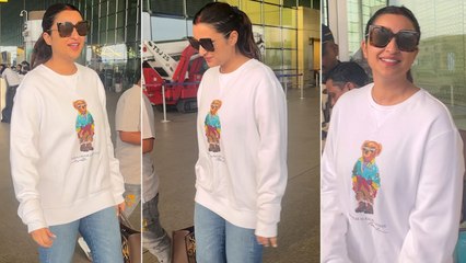 NewlyWed Parineeti Chopra recently Spotted at Mumbai Airport after Wedding, Video goes Viral