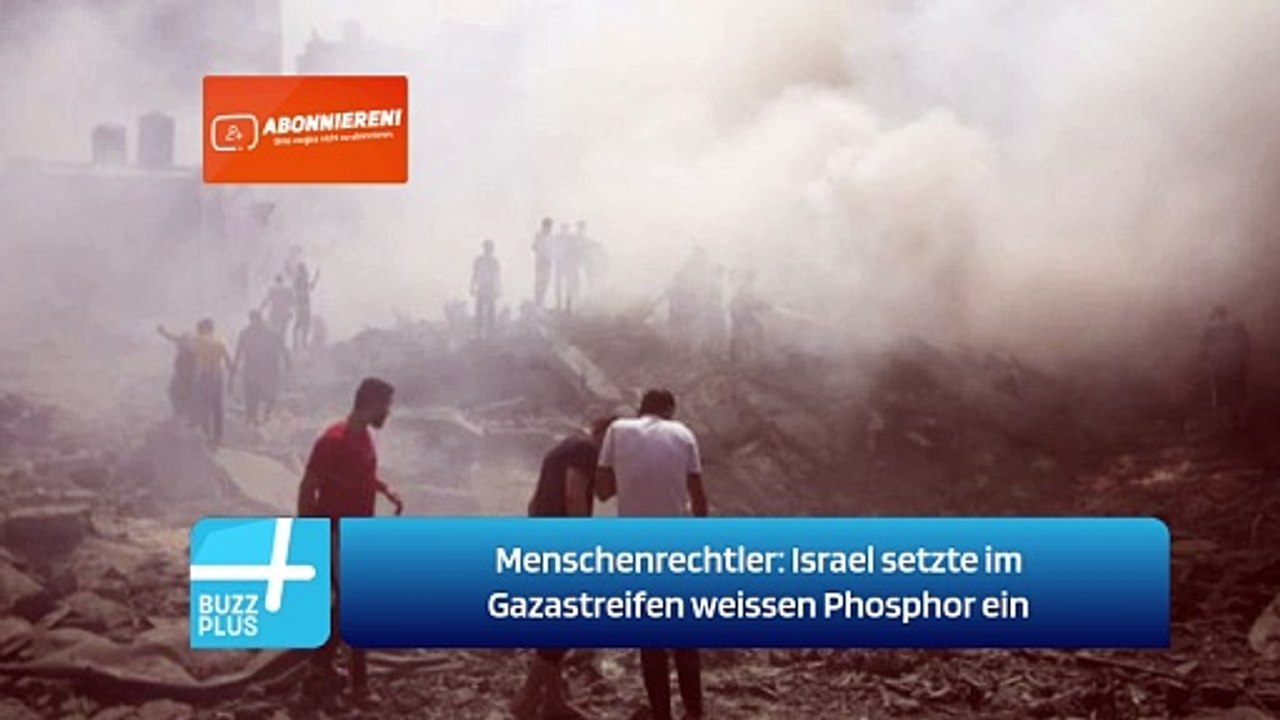 Menschenrechtler: Israel setzte im Gazastreifen weissen Phosphor ein