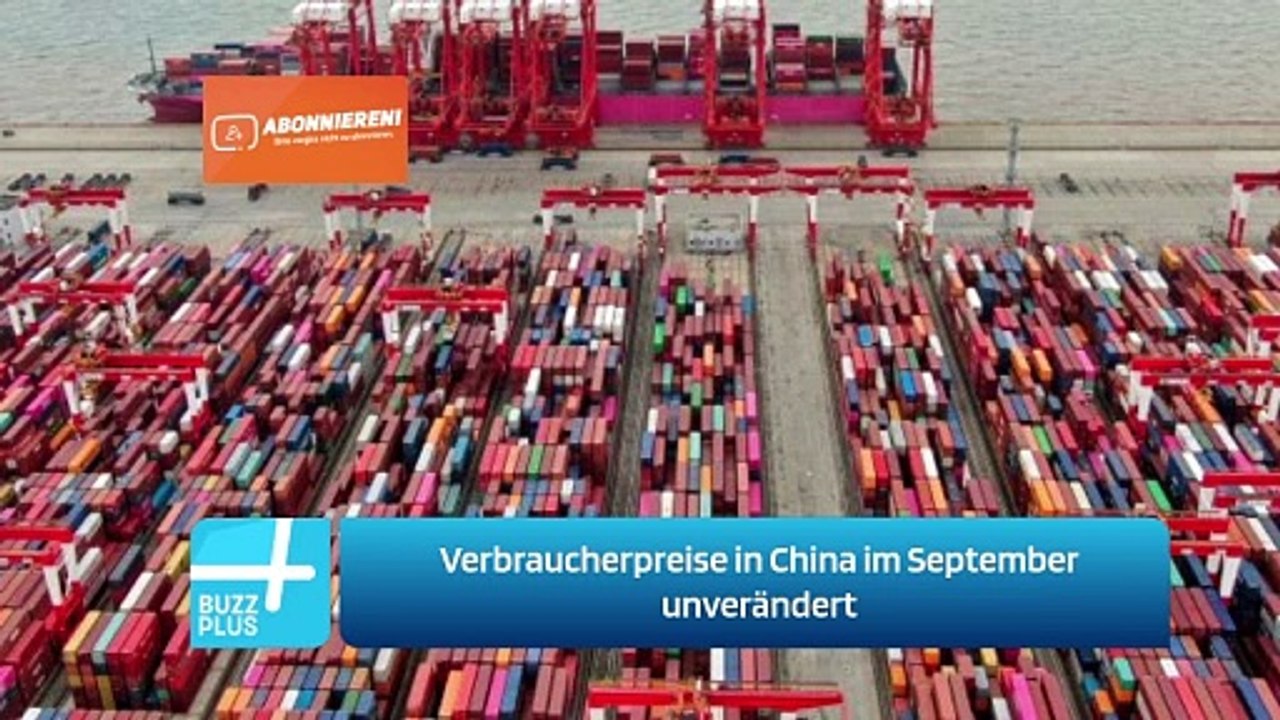 Verbraucherpreise in China im September unverändert