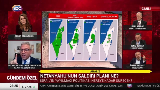 Sözcü TV ekranlarında büyük skandal! Tel-Aviv Üniversitesi Öğretim Üyesi Cohen Yanarocak İsrail katliamını savundu