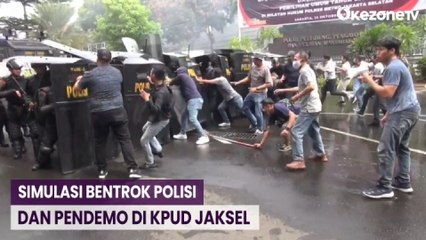 KPUD Jaksel Digeruduk, Pendemo Terlibat Bentrok dengan Polisi