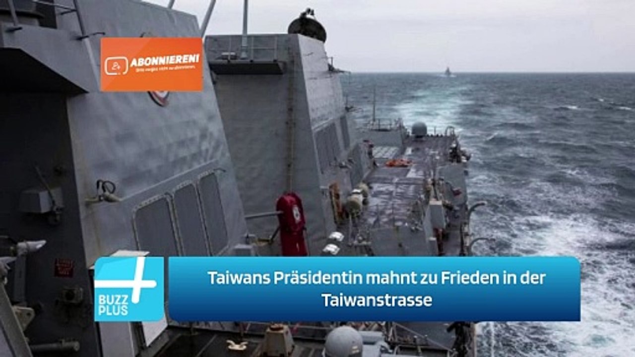 Taiwans Präsidentin mahnt zu Frieden in der Taiwanstrasse