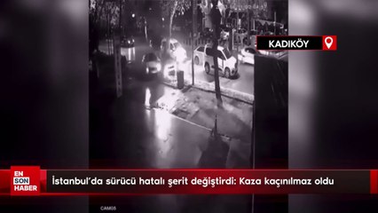 İstanbul'da sürücü hatalı şerit değiştirdi: Kaza kaçınılmaz oldu