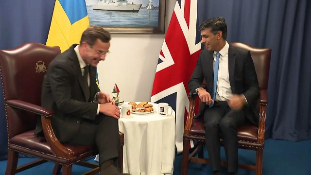 Rishi Sunak meets his Swedish counterpart Ulf Kristersson