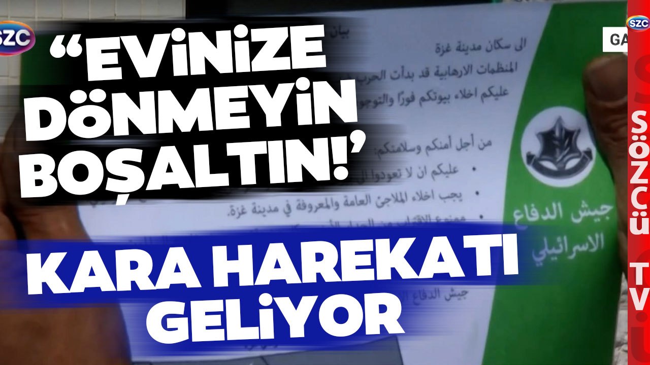 Eyvah Eyvah! İsrail Gazze'ye Havadan Bildiri Dağıttı! 'EVLERİNİZİ BOŞALTIN'