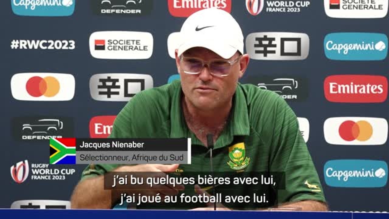 Afrique du Sud - Nienaber : “Galthié est une belle personne, un homme de rugby”