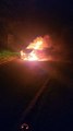 Car fire near Edge Hill