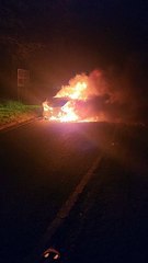 Car fire near Edge Hill