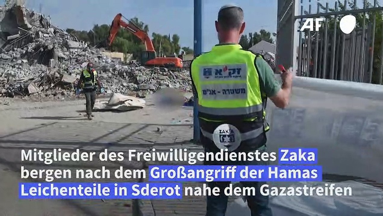 Freiwillige bergen Getötete in Israel: 'Es ist das Grauen'