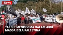 Ratusan Simpatisan Berbendera Tauhid Banjiri Patung Kuda Bela Palestina