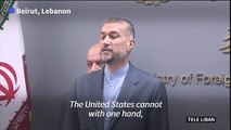 The US 'cannot send arms' to Israel while calling for restraint, says Iran Foreign Minister