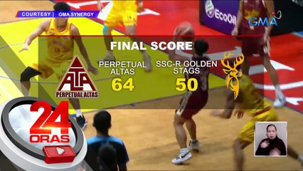 University of Perpetual Help System-Dalta at Emilio Aguinaldo College, wagi sa kani-kanilang laban ngayong araw | 24 Oras