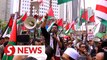 Hundreds march towards US Embassy in KL to denounce Israel